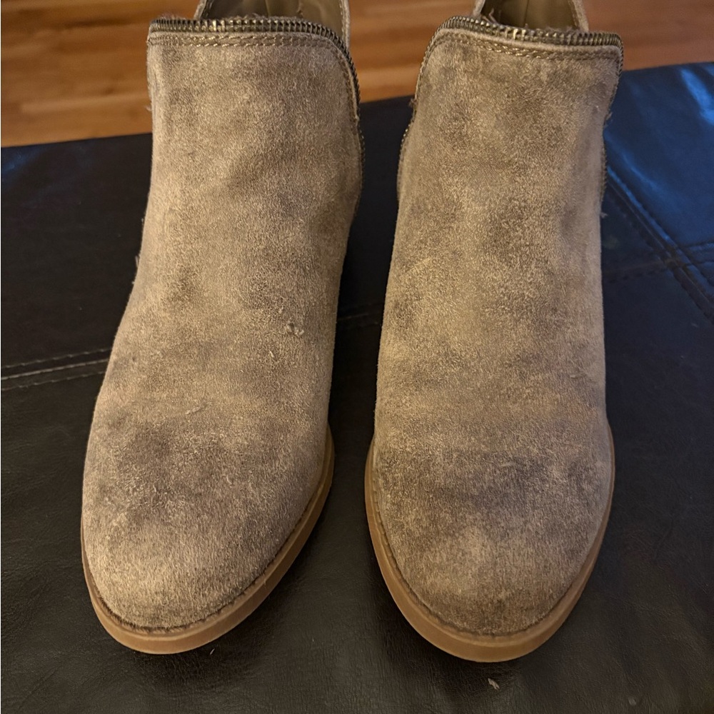 Carlos by Carlos Santana Taupe Suede Ankle Boots